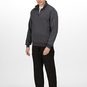 Quarter Zip Street Wear Heavyweight Custom Heavy Cotton Sudadera con capucha Algodón grueso Tallas grandes Quarter Zip Sudadera - Product Image 2