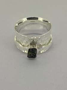 แหวนหมั้นโอปอลสีเงินสเตอร์ลิงแบบคลาสสิกสีขาวสวยงาม925สำหรับงานแต่งงานและงานปาร์ตี้ - Product Image 5