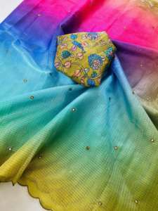 Bollywood indien imprimé Designer Showstopper Sari dernier exclusif qualité supérieure Saree mariage ethnique superbe look à la mode - Product Image 4