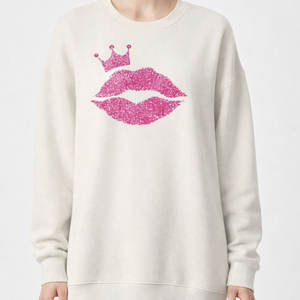 เสื้อสเวตเชิ้ตผ้าฟลีซสำหรับผู้หญิง ทรงปกติ ให้ความอบอุ่น สวมใส่สบาย เนื้อผ้านุ่ม ใส่ได้ทุกวัน เหมาะสำหรับแฟชั่นฤดูหนาว สไตล์สตรีท ประดับด้วยคริสตัล - Product Image 3