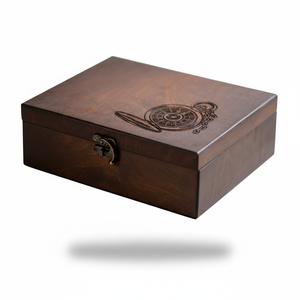 Boîte à bijoux en bois de luxe, gravure vintage, doublure en velours |   Boîte de rangement multifonctionnelle artisanale pour salon et salle de bain - Product Image 3