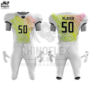 Uniformes américains sur mesure 100% polyester au design élégant Vêtements de sport de haute qualité Uniformes de football américain grande taille - Product Image 4