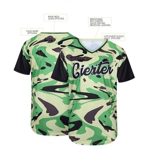 Vêtements de sport pour hommes pour femmes, impression par sublimation, maillot de baseball, vêtements de sport de couleur unie, coupe régulière, meilleure vente - Product Image 6