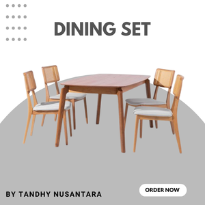 Hot Selling Outdoor and Indoor Furniture <b>Dining</b> Table <b>Set</b> Wooden <b>Dining</b> <b>Set</b> With <b>4</b> <b>Chairs</b> High Quality Product - Product Image 3