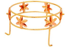 IndianArtVilla Dispensador de agua de cobre hecho a mano con diseño de soporte martillado para almacenamiento y servicio - Product Image 6