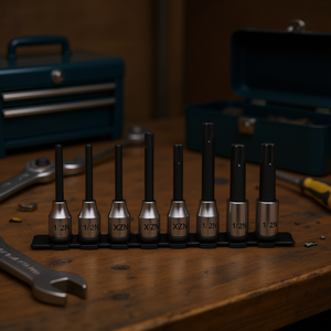 Set of 8 1/2'' <b>Socket</b> Bits for XZN <b>Screws</b> for Product Usage - Product Image 2