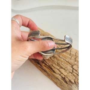 Emerald Valley Turquoise & Sterling Silver Cuff <b>Bracelet</b> Handmade by Navajo Artists Fashion Accessory - Product Image 5