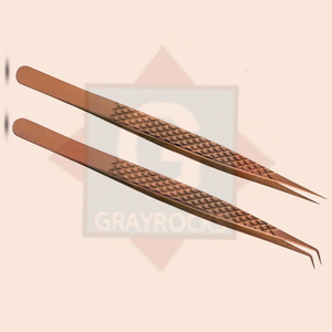 Pince à épiler d'extension de cils avec embouts en fibre pince à épiler haute précision en acier inoxydable pour outils de maquillage Volume - Product Image 3