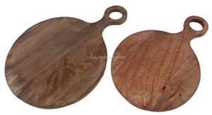 Planche à découper ronde en bois écologique, simple et attrayante, pour la cuisine, la salle à manger, la découpe et le service - Product Image 5