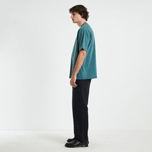 Men Oversized T-Shirts Modern Clean Design Great for Everyday Outfits Soft 100% Cotton Worsted <b>Fabric</b> Eco-Friendly Breathable - Product Image 4