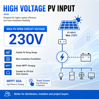 Controlador Solar MPPT de Alto Voltaje de 60A, Entrada de CC de 230V Máx., Sistema de Batería de 12V-96V, Pantalla LCD, Suministro de Fábrica OEM ODM