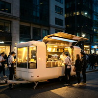 Remorque alimentaire entièrement équipée, chariot à café mobile, Piaggio Ape 50, boutique mobile, camping-car, camionnette à glaces, chariot bar mobile