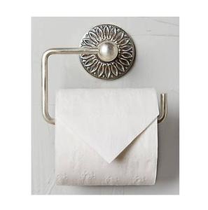 Soporte de papel higiénico de latón montado en la pared hecho a mano con níquel pulido utilizado para papel higiénico organizador de pared de baño - Product Image 6