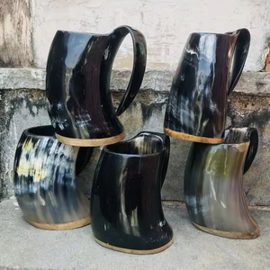 CLIQUEZ POLI FABRIQUÉ À LA MAIN VIKING BOIRE CORNE BIÈRE STEIN Corne à boire tasse Viking Corne à boire Tasse Café Mu - Product Image 1