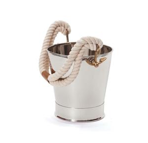 Nouveauté Seau refroidisseur à vin en acier inoxydable pour la vente en gros Seau à glace en acier inoxydable de qualité supérieure avec poignée en cuir - Product Image 3