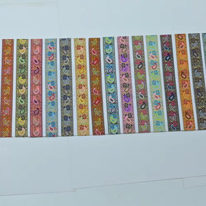 Adorno de encaje Jacquard de alta calidad con elegante bordado estilo tradicional diseño elegante para prendas y decoración del hogar - Product Image 1