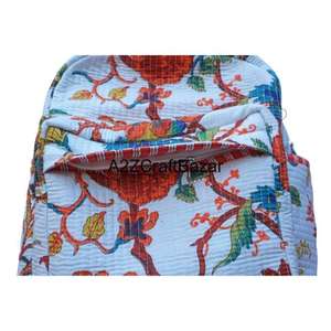 Mochila acolchada de algodón hecha a mano para mujer, tela Vintage ecológica con cremallera, lavable, Floral, Picnics, regalos, estilo para niñas - Product Image 3