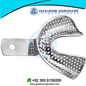 Bandeja de Impresión Dental, Prótesis Completa, Inferior, Perforada |   Bandeja de Ortodoncia para Dentaduras Postizas, Instrumentos de Ortodoncia - Product Image 2