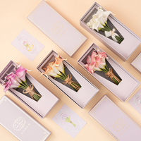 [VIA K STUDIO] Bouquet de lys LED, lampe de nuit romantique, fleur artificielle, pour chambre à coucher et salon, décoration de la maison, cadeau