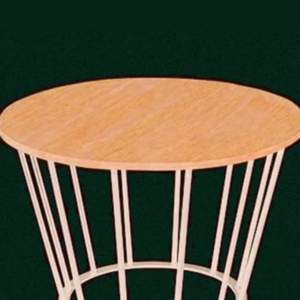 Muebles modernos para el hogar, mesa de centro con marco de alambre blanco único con superficie de madera cálida diseñada artesanalmente - Product Image 4