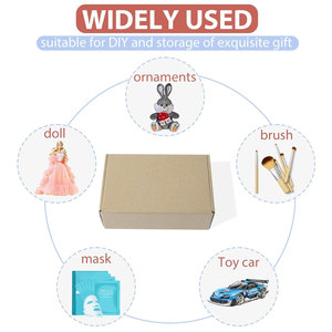 Petites boîtes en carton ondulé brun kraft, emballage durable pour envois postaux, cadeaux d'affaires, expédition, étiquette brune, type de produit - Product Image 5