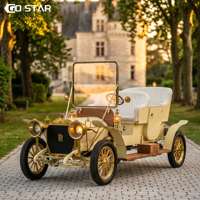 Voiture électrique classique vintage Go Star 4 places, style rétro, certifiée CE, autonomie de 200 km, vitesse maximale de 30 km/h, haute qualité, vente, pneus de 13 pouces