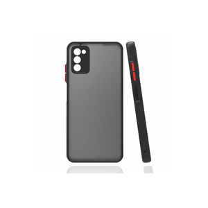 Étui de protection en silicone noir de qualité supérieure pour Samsung Galaxy A03S MRSA Hux, coque arrière en silicone liquide souple, modèle XR - Product Image 1