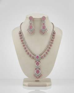 Conjunto de Collar y Aretes de Diamantes de Alta Calidad para Mujer con Piedras Brillantes, Joyería de Moda de Lujo para Uso Diario y Regalos - Product Image 1