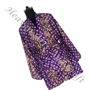 KS003 Beautiful <b>Vintage</b> Silk Sari Floral Jacket Bohemian Winter Short Hand Made With Belt Closer <b>Vintage</b> Sari <b>Kimono</b> Short - Product Image 2