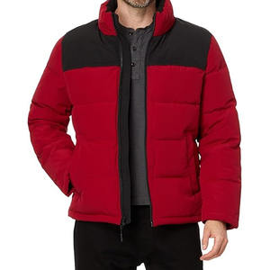 Veste à bulles d'air pour hommes, manteau de courtepointe chaud pour l'extérieur, fermeture à glissière, logo personnalisé, longue veste à bulles régulière, fabriquée par Dress Sports - Product Image 1