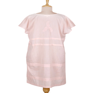 Vestido de algodón rosa bordado para mujer, diseño de jardín de Paisley, elegante traje informal de verano, ropa ligera de estilo bohemio - Product Image 4