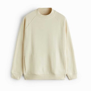 สเวตเชิ้ตแบบสวมหัวสำหรับผู้ชายเสื้อสเวตเตอร์แบบสวมหัวคอกลมแขนแร็กแลนผ้าคอตตอนโอเวอร์ไซส์ผ้าคอตตอน100% ตามสั่ง - Product Image 5