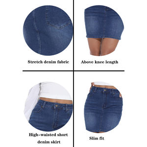 Offre spéciale, jupe en jean pour femme, tenue décontractée, nouveau design, taille adulte, taux de gros respirant, jupe en jean pour femme sur mesure - Product Image 5