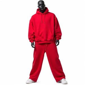 Ensemble de survêtement d'hiver avec logo personnalisé imprimé, survêtement à capuche en 2 pièces, 100% coton, tenue d'entraînement, pantalon de survêtement pour la salle de sport et le fitness - Product Image 1