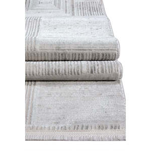 Alfombra de Área Netline Home Depot KD005, Diseño Moderno de Terciopelo, Gris, 100% Micro Poliéster, No Desprende Pelusa, Fácil de Limpiar, Duradera, para Dormitorio, 80x150cm - Product Image 3