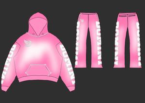 Conjunto de chándal de algodón 100% GSM alto unisex con bordado desgastado, Sudadera con capucha de gran tamaño y joggers, chándal de invierno cálido - Product Image 6