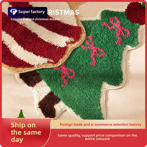 Jupe de sapin de Noël en fausse fourrure de luxe, tapis rond pour base de sapin, décoration intérieure pour Noël, tissu doux et chaud, accessoire festif - Product Image 5