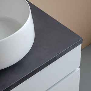 Mueble de Baño Suspendido en Pared de 60cm, Color Blanco con Cajón y Encimera Antracita, Conjunto de Baño Elegante - Product Image 3