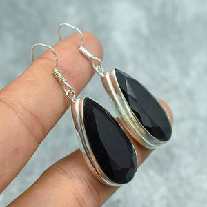 Pendientes de Ónice Negro, Plata de Ley 925, Joyería Hecha a Mano, Pendientes de Piedras Preciosas, Regalo para Ella - Product Image 3