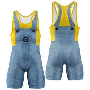 Ropa deportiva Sublimada Wrestling Singlets Fitness Wears Reversible Singlet Transpirable Gym Men Singlets Low Cut Levantamiento de pesas - Product Image 4