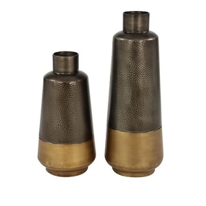 Juego de florero de hierro de Metal de diseño moderno personalizado de dos para decoración del hogar Florero de piso de tendencia con opciones de color de tamaño - Product Image 5