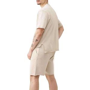 Ensemble deux pièces décontracté pour homme en coton respirant, style streetwear, short et t-shirt, directement de l'usine - Product Image 3