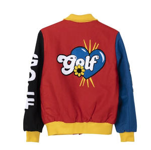 Chaqueta Universitaria Personalizada con Logotipo Bordado en Chenilla para Hombre, Estilo Urbano Informal, Lana y Cuero, Invierno, Ecológica, Transpirable, Servicio OEM - Product Image 2