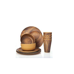 Ensemble de dîner en bois ensemble de plateau de service bol à tremper rond et gros copeaux et produit de Offre Spéciale de taille personnalisée artisanat naturel - Product Image 2