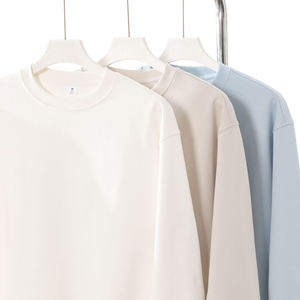 Fábrica 350gsm French Terry Crewneck Sudaderas Logotipo personalizado Unisex Mujeres Hombres Heavyweight Plain Pullover Sudadera Sudaderas con capucha - Product Image 1