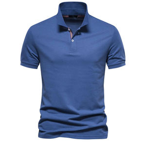 เสื้อเจอร์ซีย์ผู้ชายปี 2024 ระบายอากาศได้ดี ทรงหลวม แขนสั้น คอพิมพ์ลาย สีพื้น ดีไซน์เรียบง่าย สไตล์ไฮสตรีท - Product Image 5