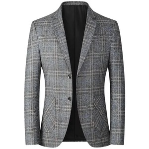 Nuovi uomini affari Blazer moda Plaid abito <span class=keywords><strong>da</strong></span> sposa uomo giacca maschile formale prezzo all'ingrosso 2025 di alta qualità - Product Image 3
