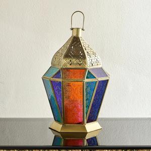 Linterna de aluminio para tumbas con motivo de hojas, colores personalizados, decoración interior y exterior para el hogar y el jardín, diseño clásico relámpago - Product Image 5