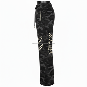 Alta calidad 320 GSM Heavy Cotton Fleece Men Jogger Pant Patrón de camuflaje con bordado Logotipo personalizado pantalones lavados para hombres - Product Image 5