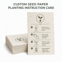 Tarjeta de Instrucciones de Papel Sembrable con Logotipo Personalizado, Tarjeta de Instrucciones para Plantar, Guía de Marcaje de Jabón Impresa Personalizada al por Mayor